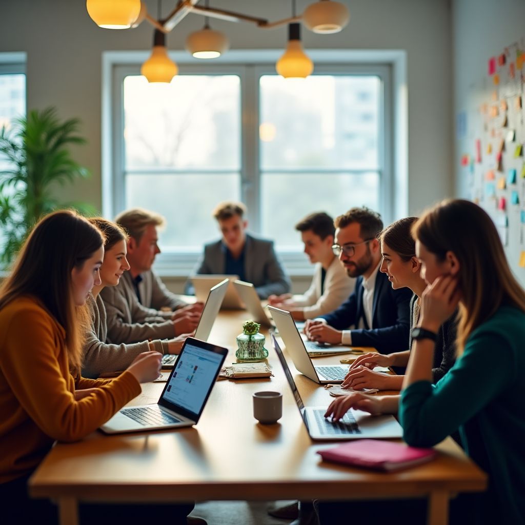 Sesión de brainstorming digital