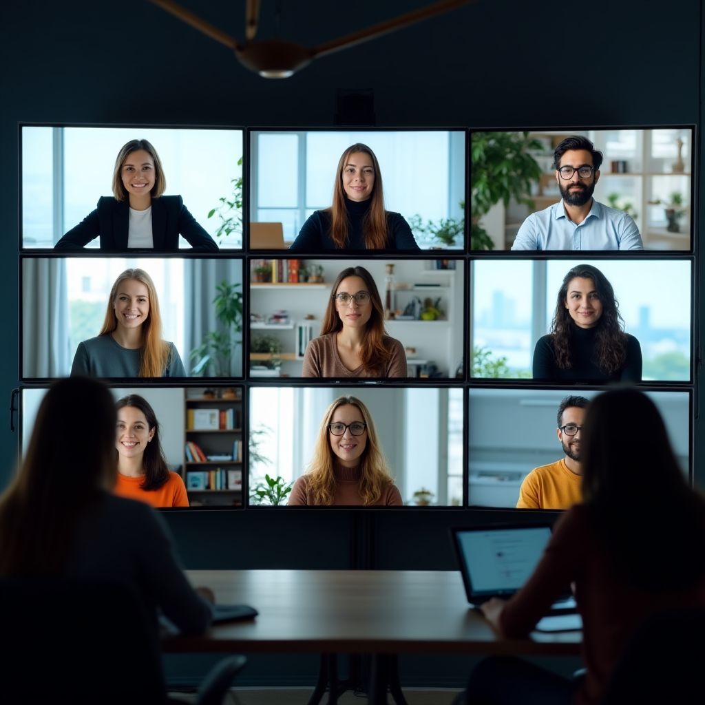Videollamada internacional con socios